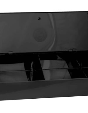 Καφεκούτι 2 θέσεων 28,5x18,5x9cm μαύρο AISI 430