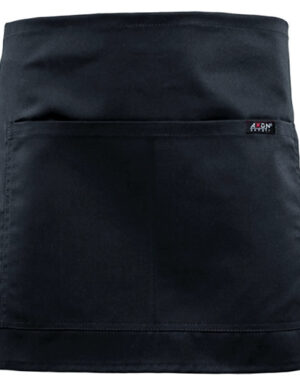 Ποδιά μέσης κοντή με φαρδιά ζώνη και τσέπη μαύρη 209