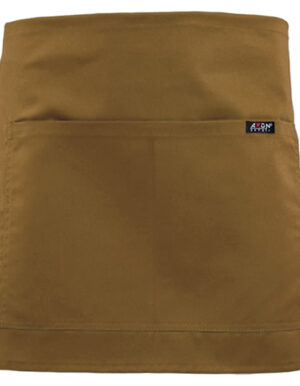 Ποδιά μέσης κοντή με φαρδιά ζώνη και τσέπη μπέζ 209